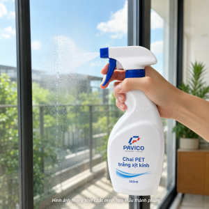 Chai xịt kính 500ml được sử dụng để xịt dung dịch lên bề mặt kính