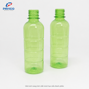 2 ảnh chai đựng nước PET 330ml xanh trong