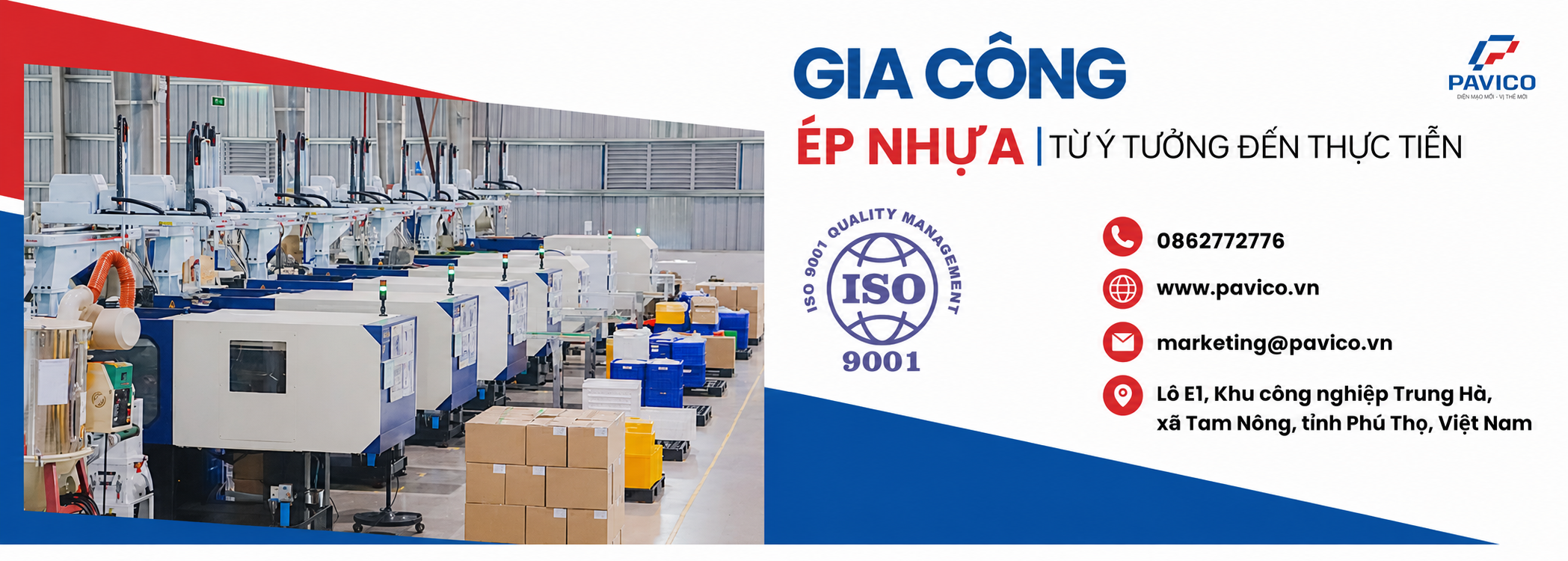 Pavico chuy&ecirc;n gia c&ocirc;ng &eacute;p nhựa